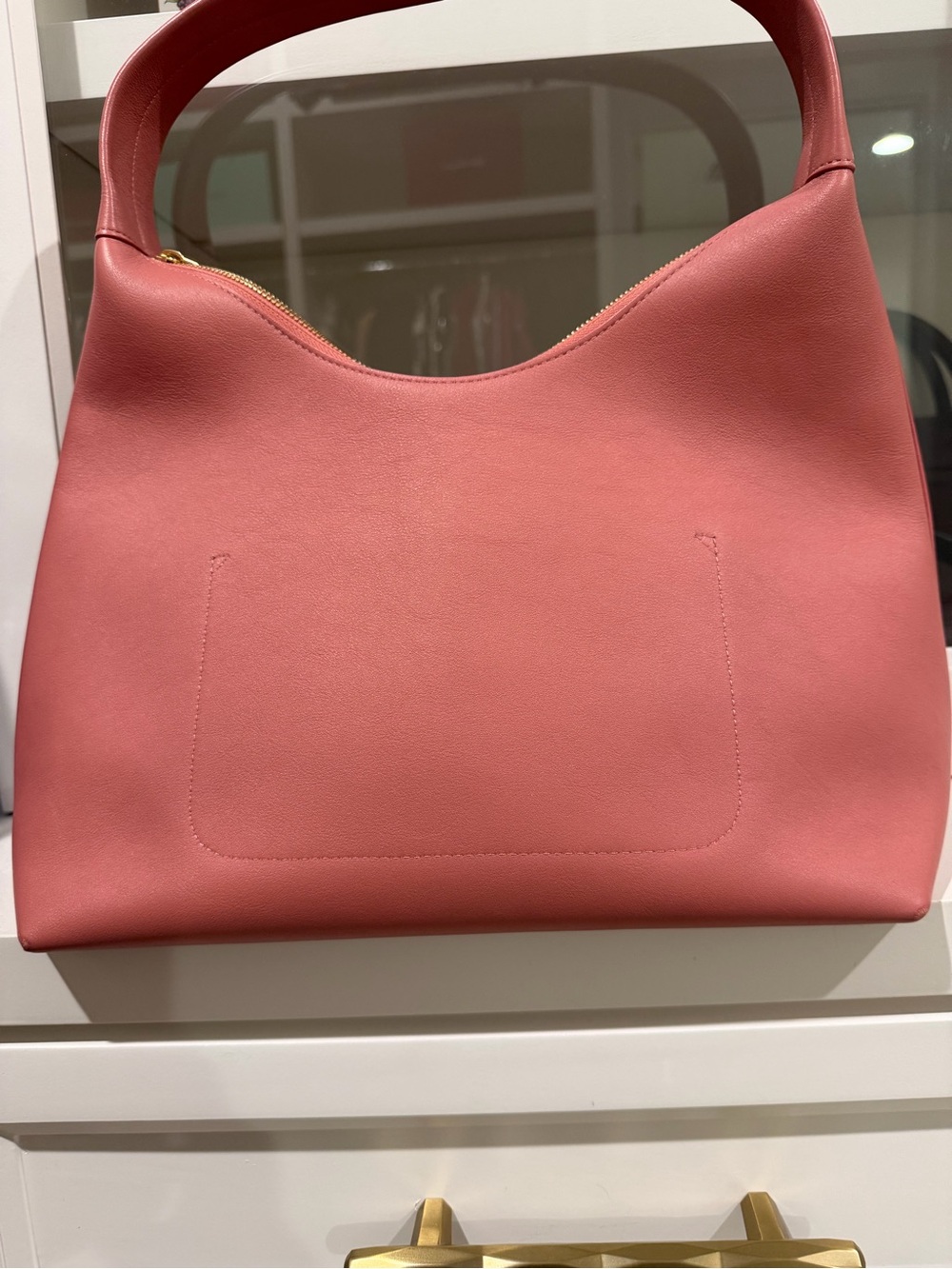 Mansur Gavriel Pink Leather Hobo Shoulder Bag